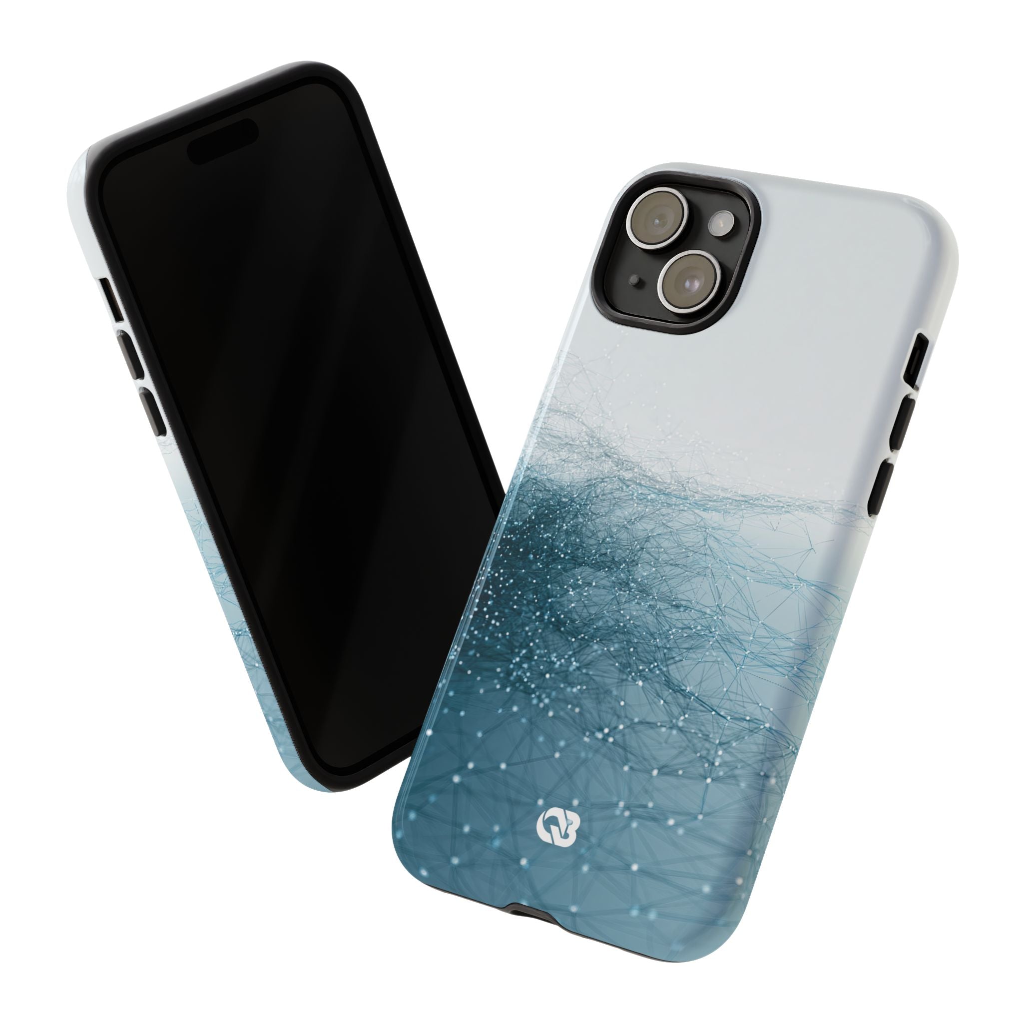 Teal Tough Phone Case for iPhone - Arctic Pulse Mesh
