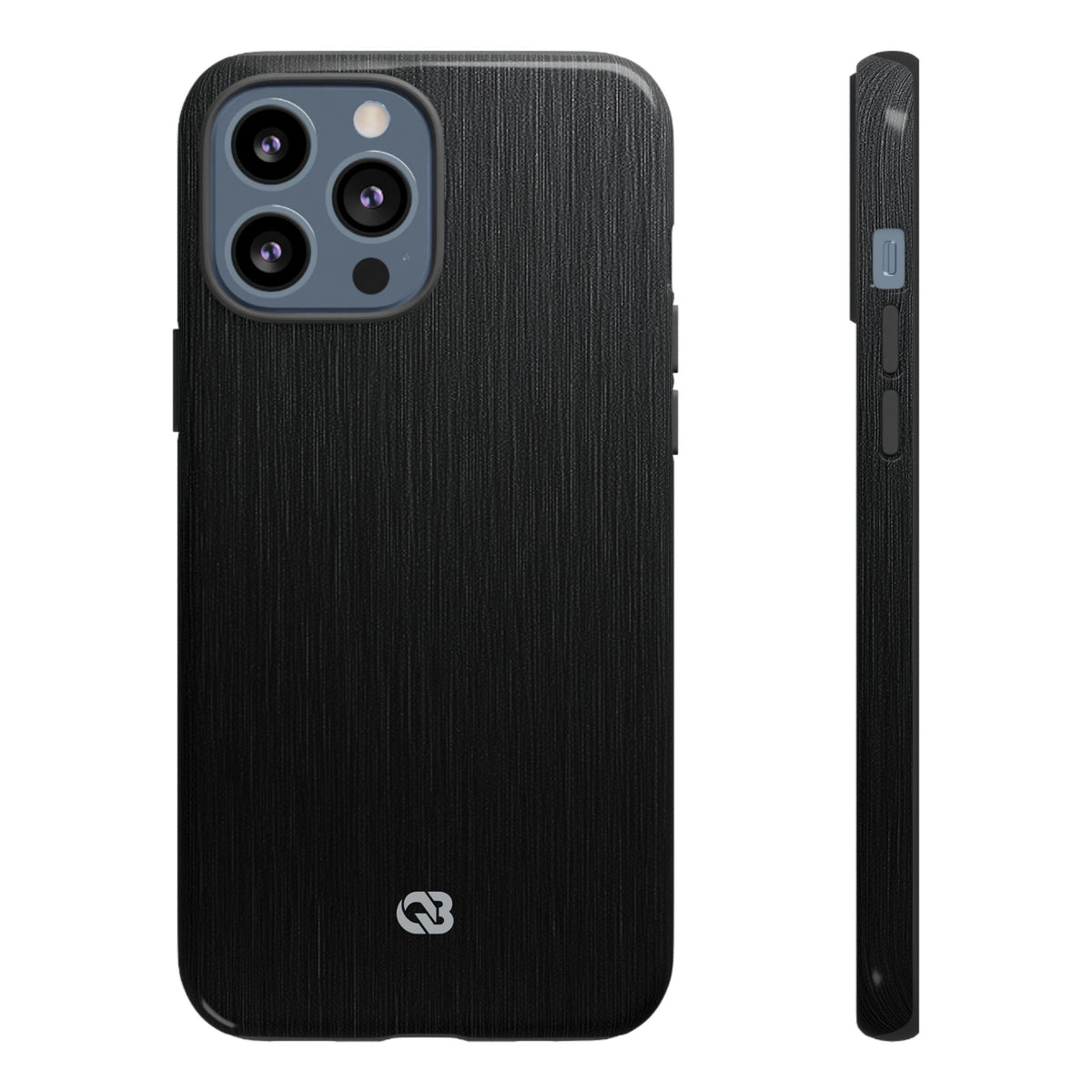 Obsidian Brushed Steel · Tough Phone Case for iPhone · Black