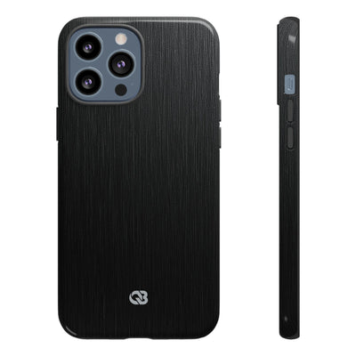 Obsidian Brushed Steel · Tough Phone Case for iPhone · Black