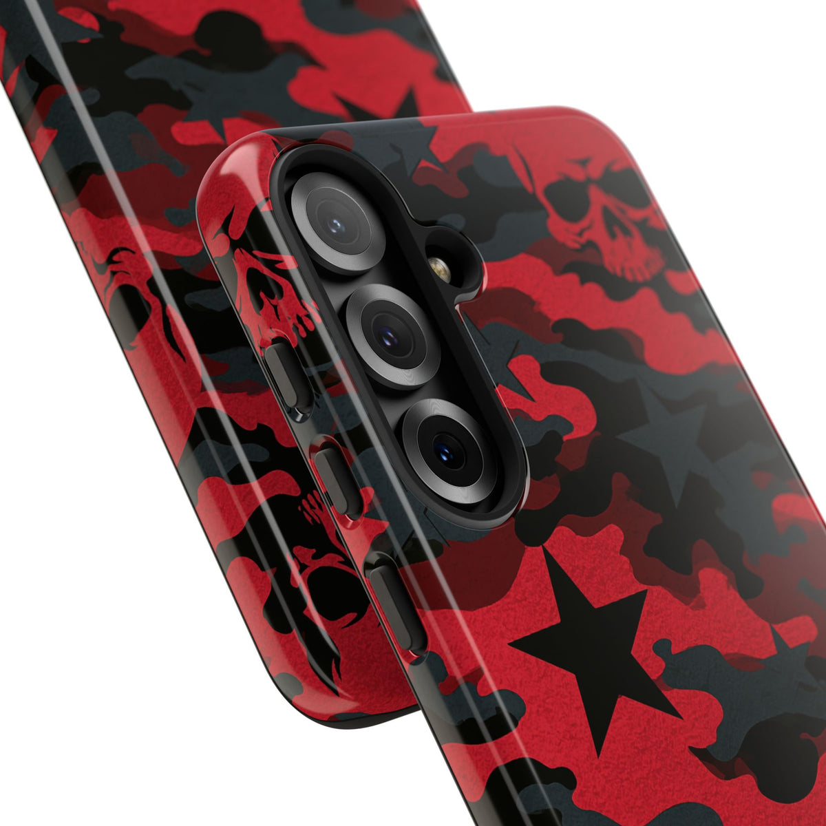 Crimson Skull Camo · Tough Phone Case for Samsung · Red