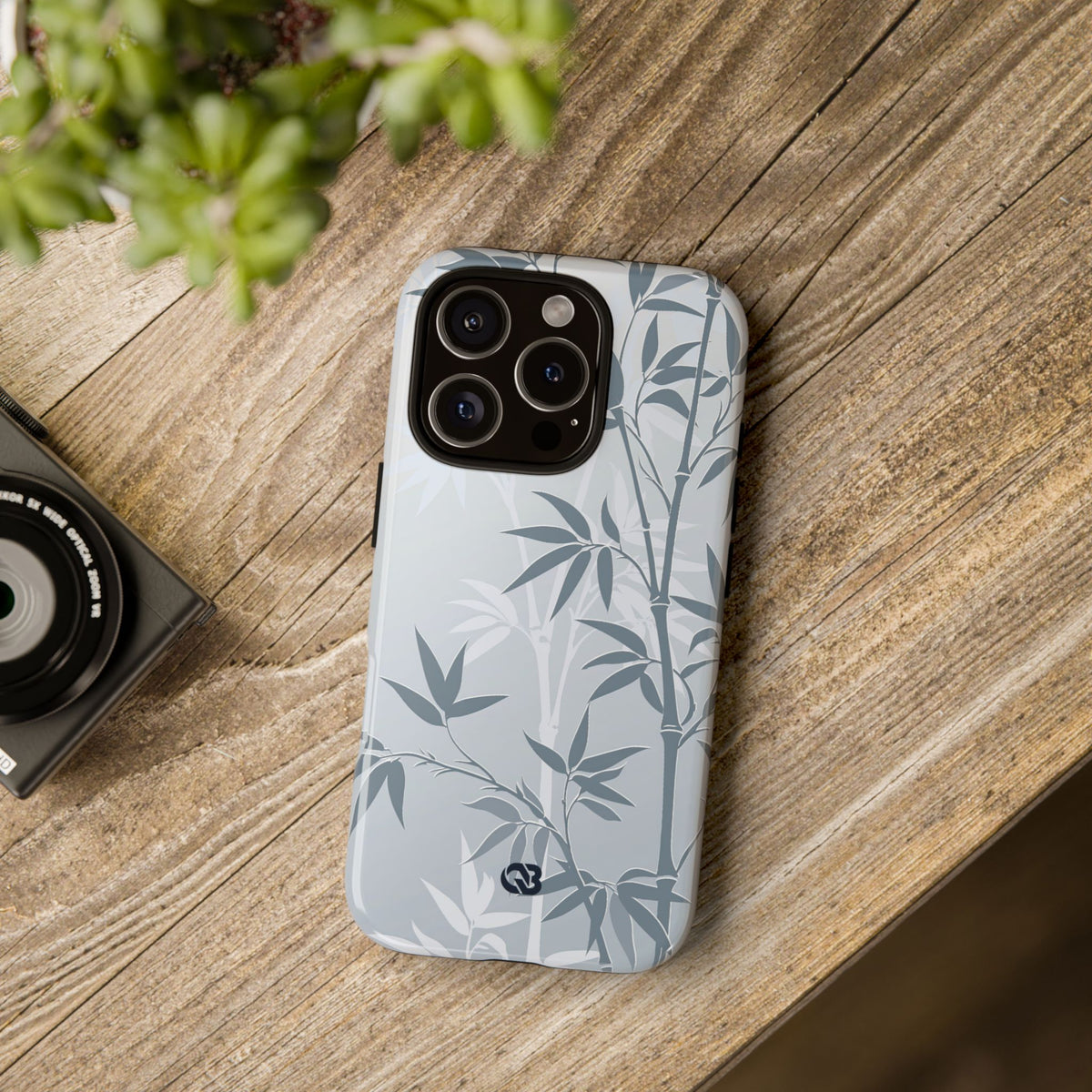 Misty Bamboo Grove · Tough Phone Case for iPhone · Blue