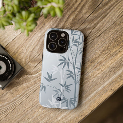 Misty Bamboo Grove · Tough Phone Case for iPhone · Blue