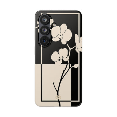 Beige Lite Phone Case for Samsung - Nocturnal Orchid Frame