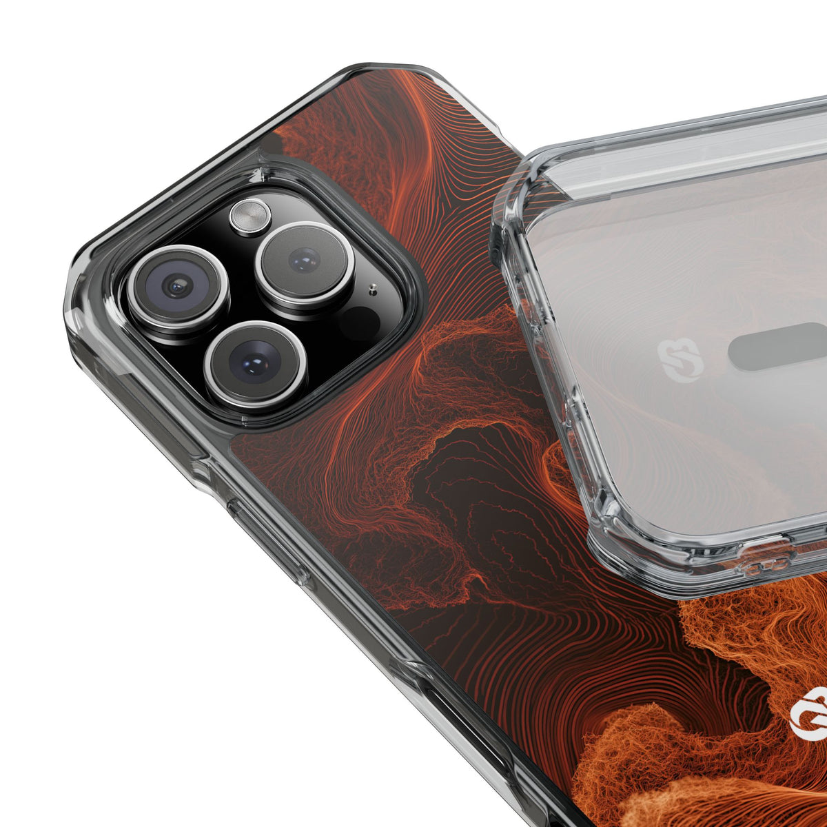 Amber Filament · Clear Impact Magnetic Phone Case for iPhone · Orange