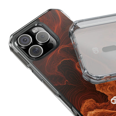 Amber Filament · Clear Impact Magnetic Phone Case for iPhone · Orange