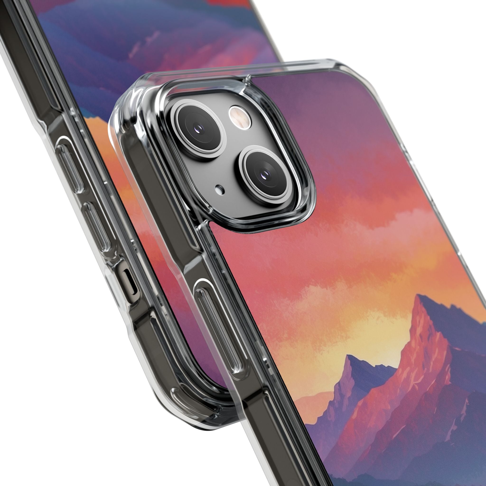 Crimson Mountain Dusk · Impact Handyhülle für iPhone · Magsafe