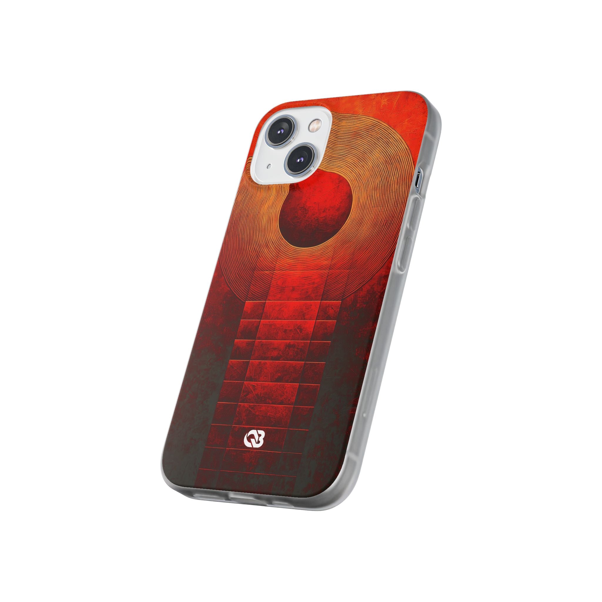 Crimson Solar Halo · Soft Custodia per iPhone