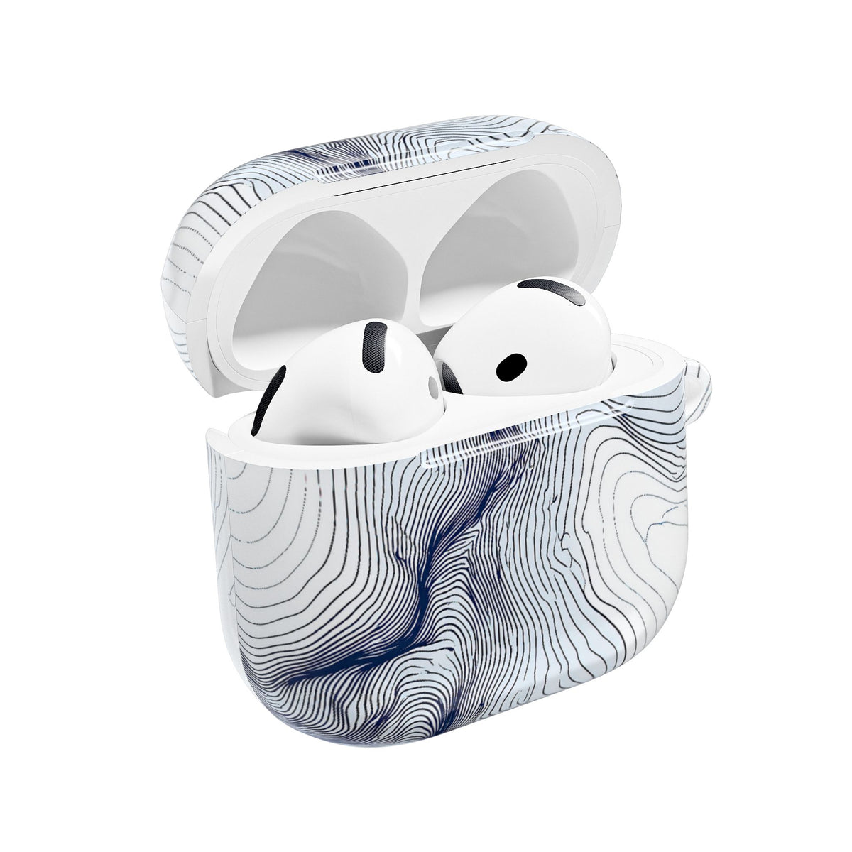 Nordic Ridge Contour · Hard Case for AirPods & AirPods Pro · White