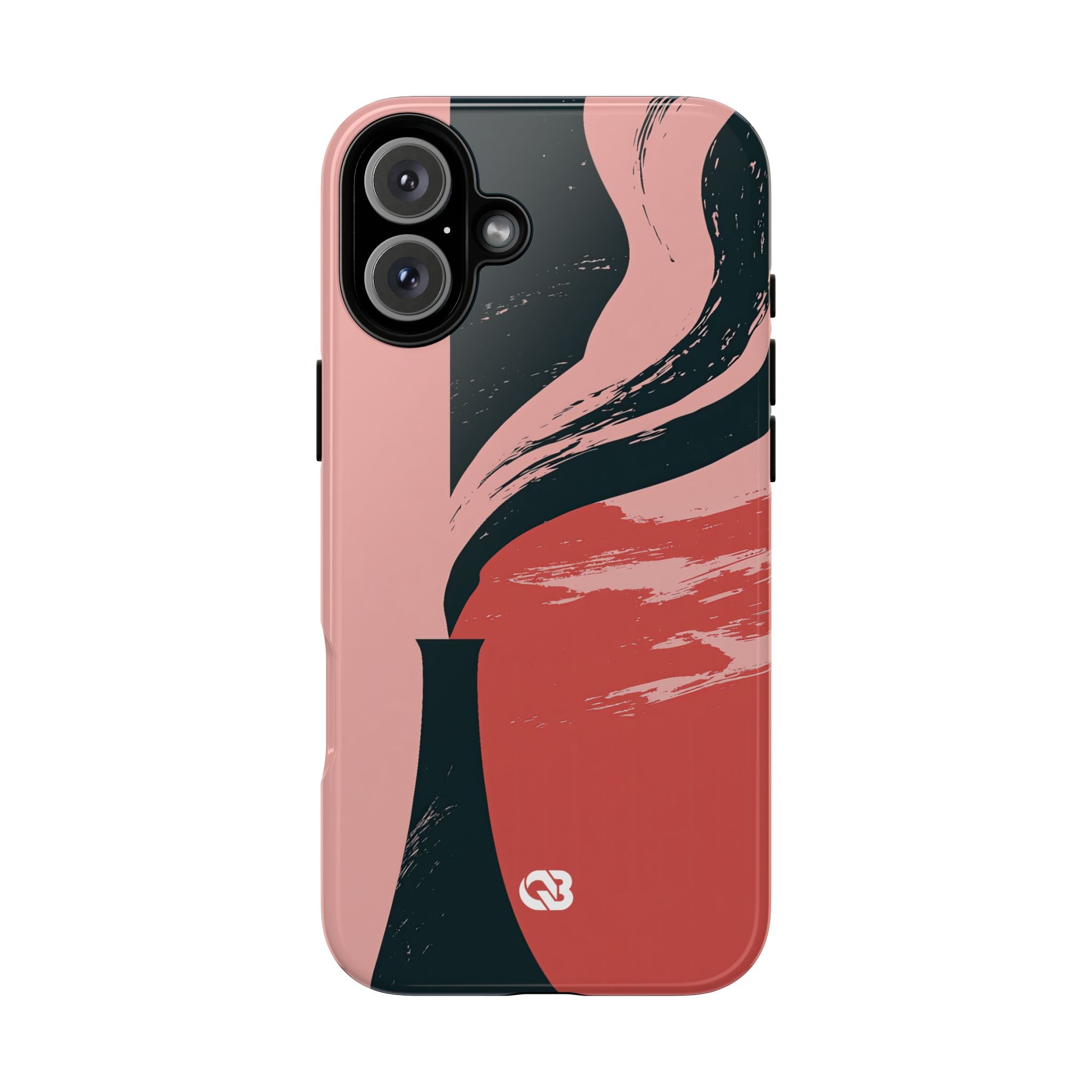 Pink Tough Phone Case for iPhone - Cinder Rose Plume