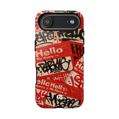 Slap Tag Collage · Tough Phone Case for iPhone · Red