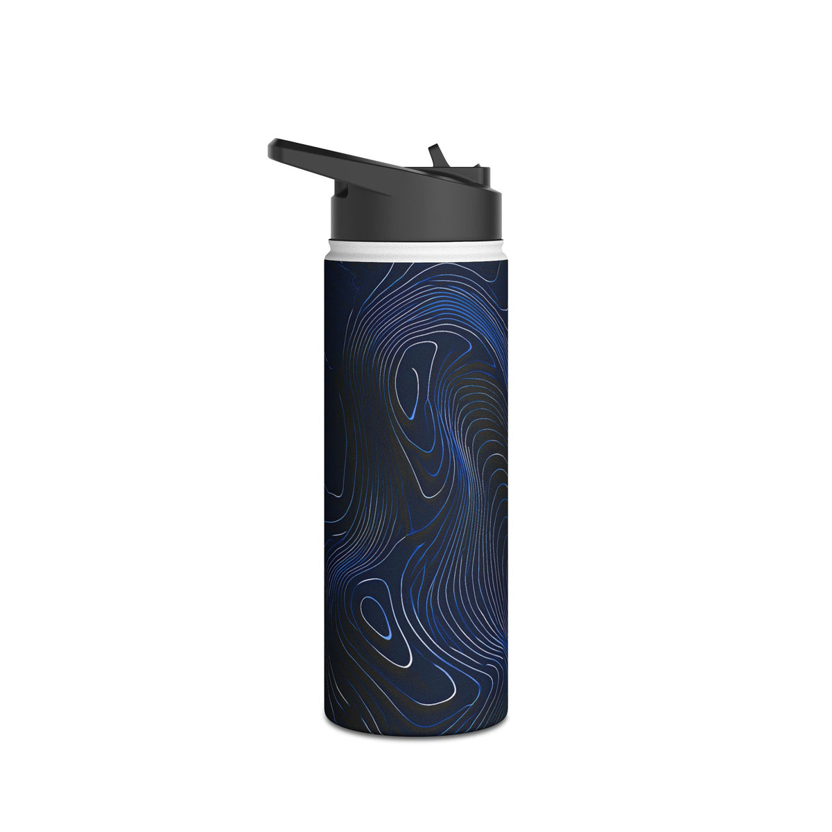Midnight Topography · Insulated Water Bottle · Blue