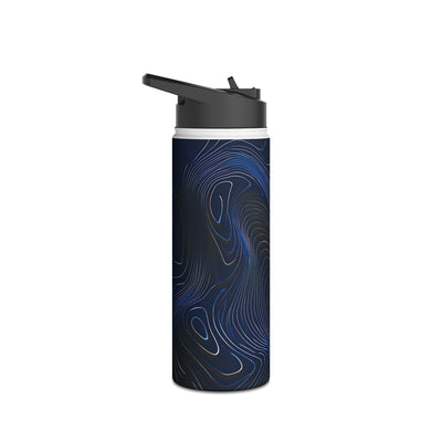 Midnight Topography · Insulated Water Bottle · Blue