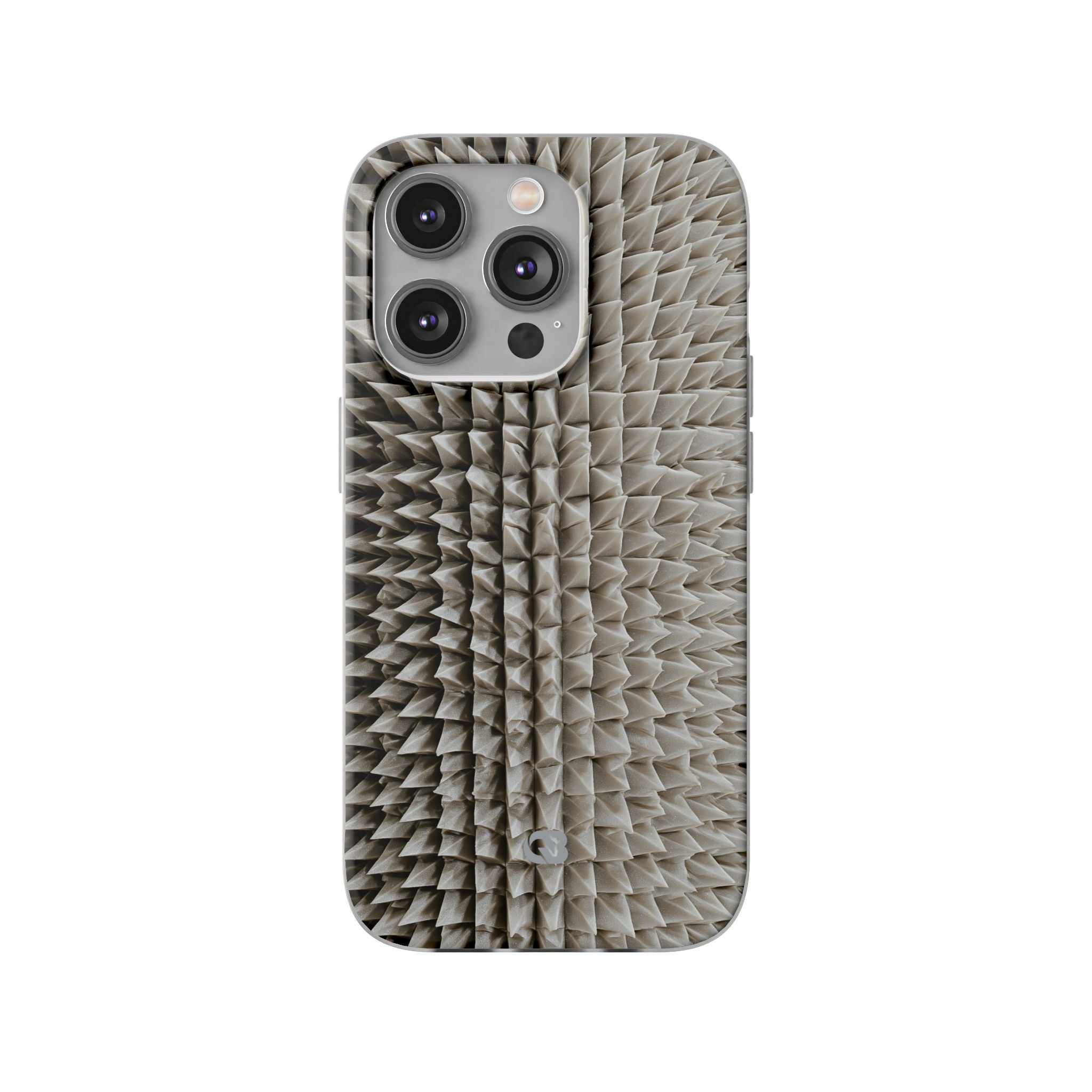 Beige Lite Phone Case for iPhone - Bone Spiked Grid