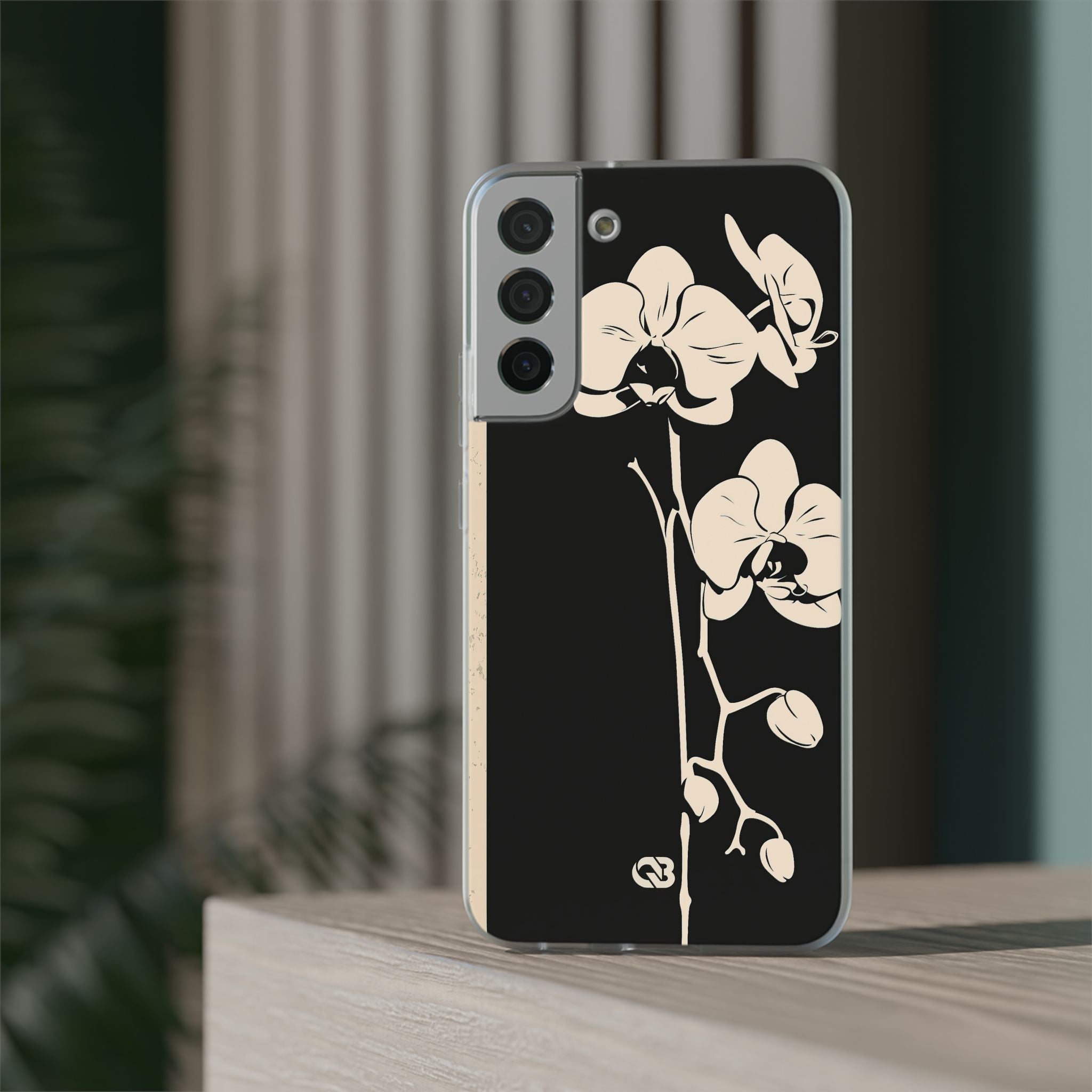 Black Lite Phone Case for Samsung - Obsidian Bone Orchid