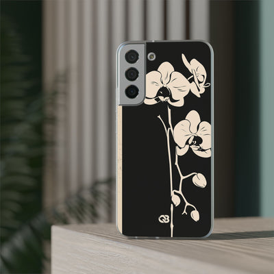 Black Lite Phone Case for Samsung - Obsidian Bone Orchid
