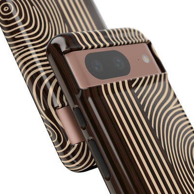 Timber Ring Contour · Tough Phone Case for Pixel ·  Brown
