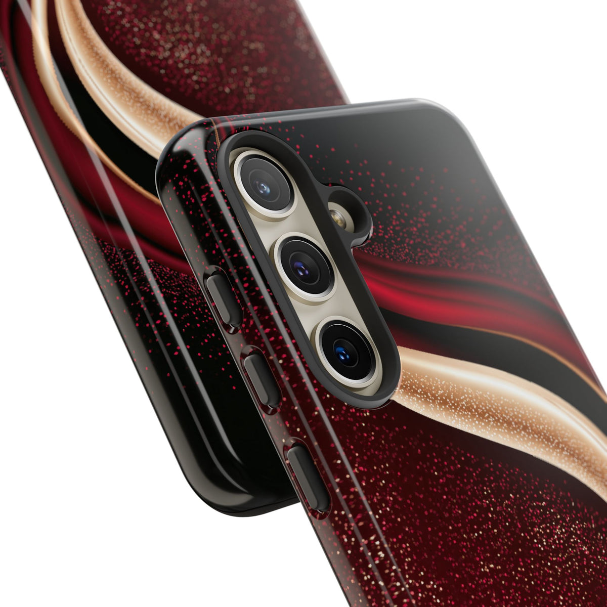 Gilded Crimson Flow · Tough Phone Case for Samsung · Red