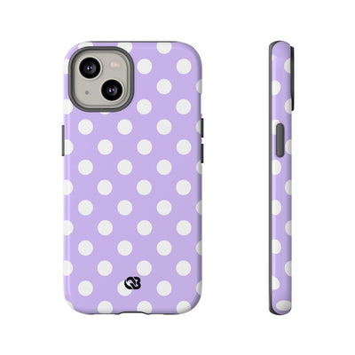 Lavender Polka Grid · Tough Θήκη για iPhone