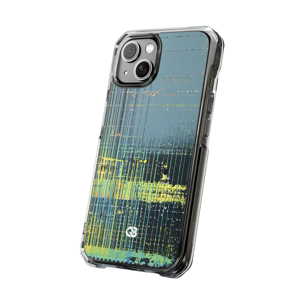 Acid Raster Circuit · Clear Impact Magnetic Phone Case for iPhone · Teal