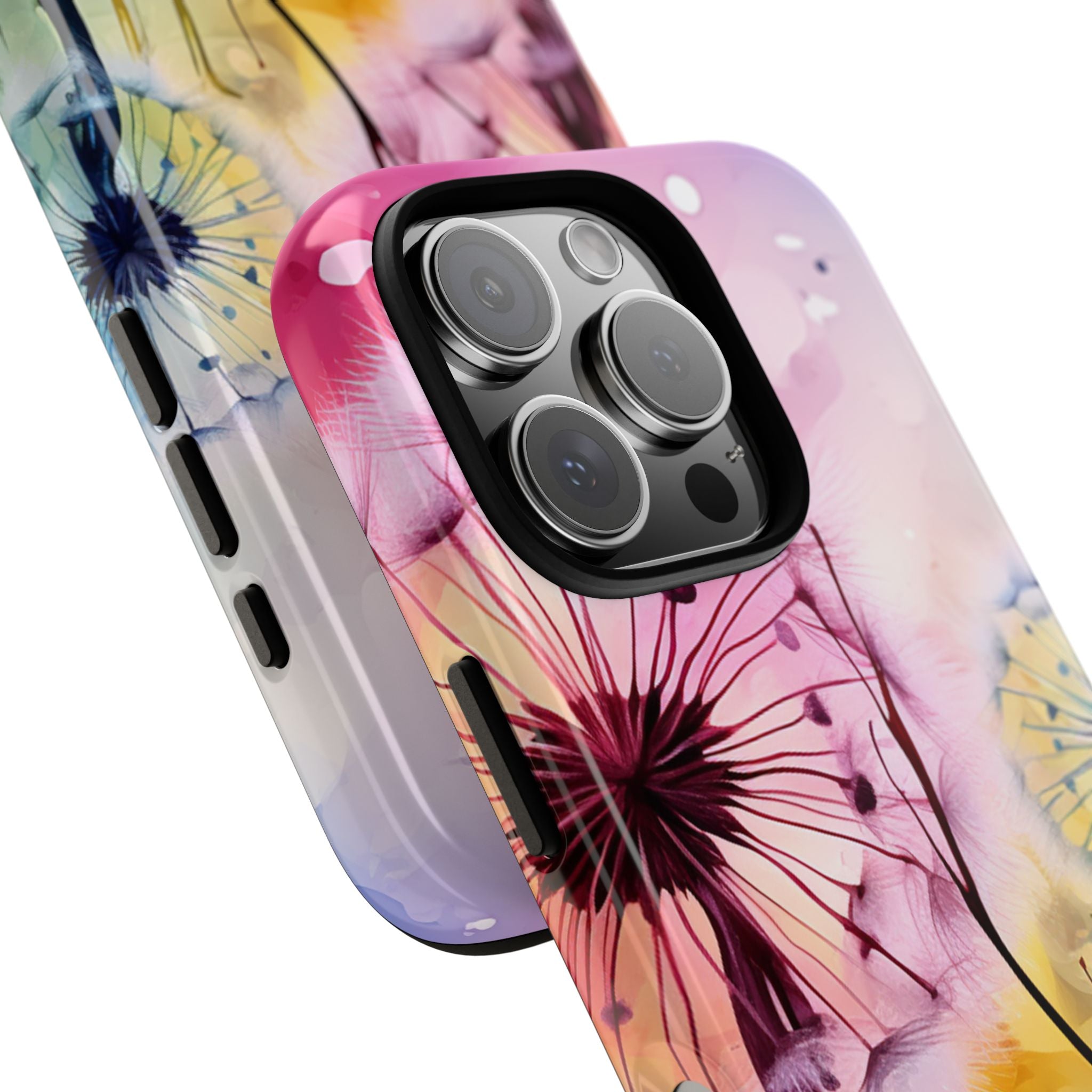 Pinker Löwenzahn Glow iPhone 16 Pro Case - Tough