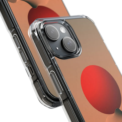 Crimson Sol Ridge · Clear Impact Magnetic Phone Case for iPhone · Red