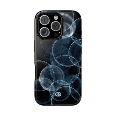 Blue Tough Phone Case for iPhone - Cyan Pulse Ripple