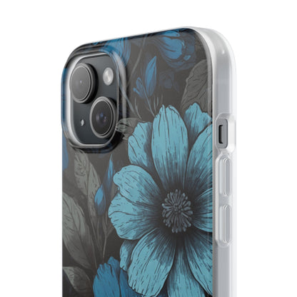 Blue Petal Radiance iPhone 15 Plus Case - Soft