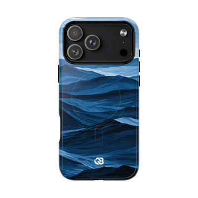 Blue Tough 2.0 Magsafe Phone Case for iPhone - Cobalt Ridge Tides