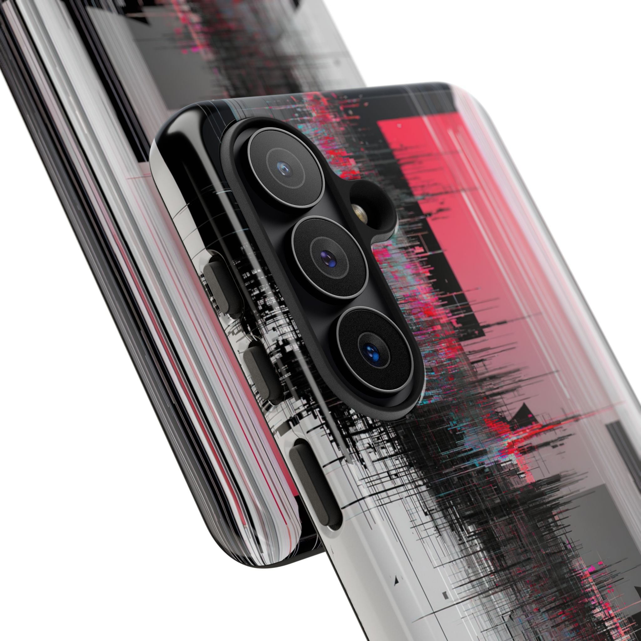 Black Tough Phone Case for Samsung - Crimson Data Leak