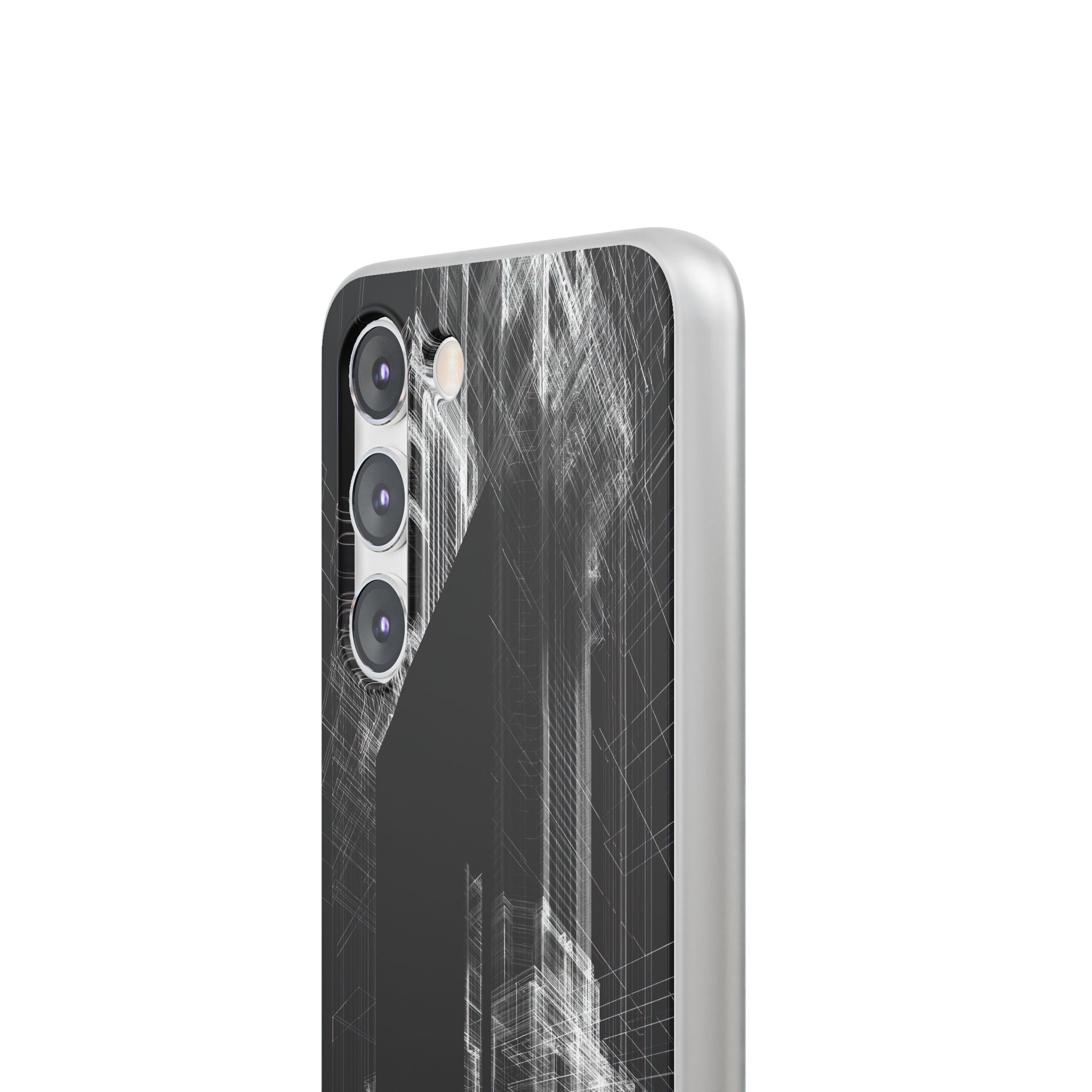 Black Lite Phone Case for Samsung - Ghost Urban Wireframe