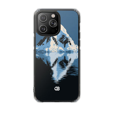 Glacial Horizon · Clear Impact Magnetic Phone Case for iPhone ·  Blue