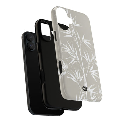 Beige Tough 2.0 Magsafe Phone Case for iPhone - Sandstone Bamboo Stalks