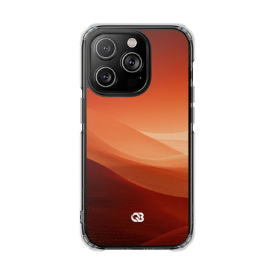Terracotta Dune Ridges · Clear Impact Magnetic Phone Case for iPhone · Orange