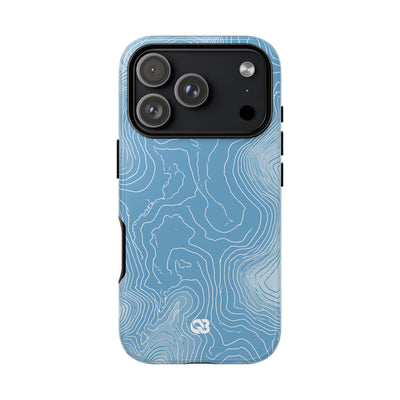 Glacial Basin Topo · Tough Phone Case for iPhone · Blue