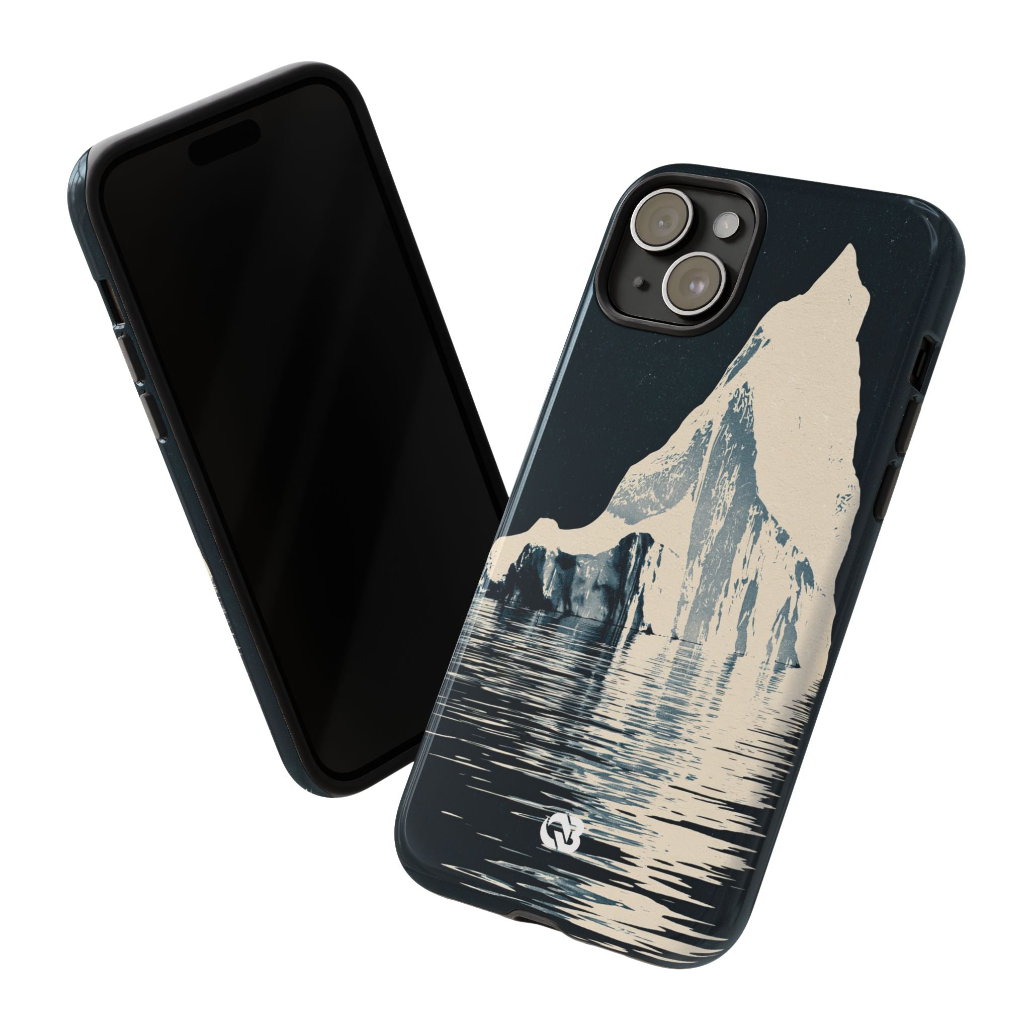 Blue Tough Phone Case for iPhone - Frozen Navy Monolith