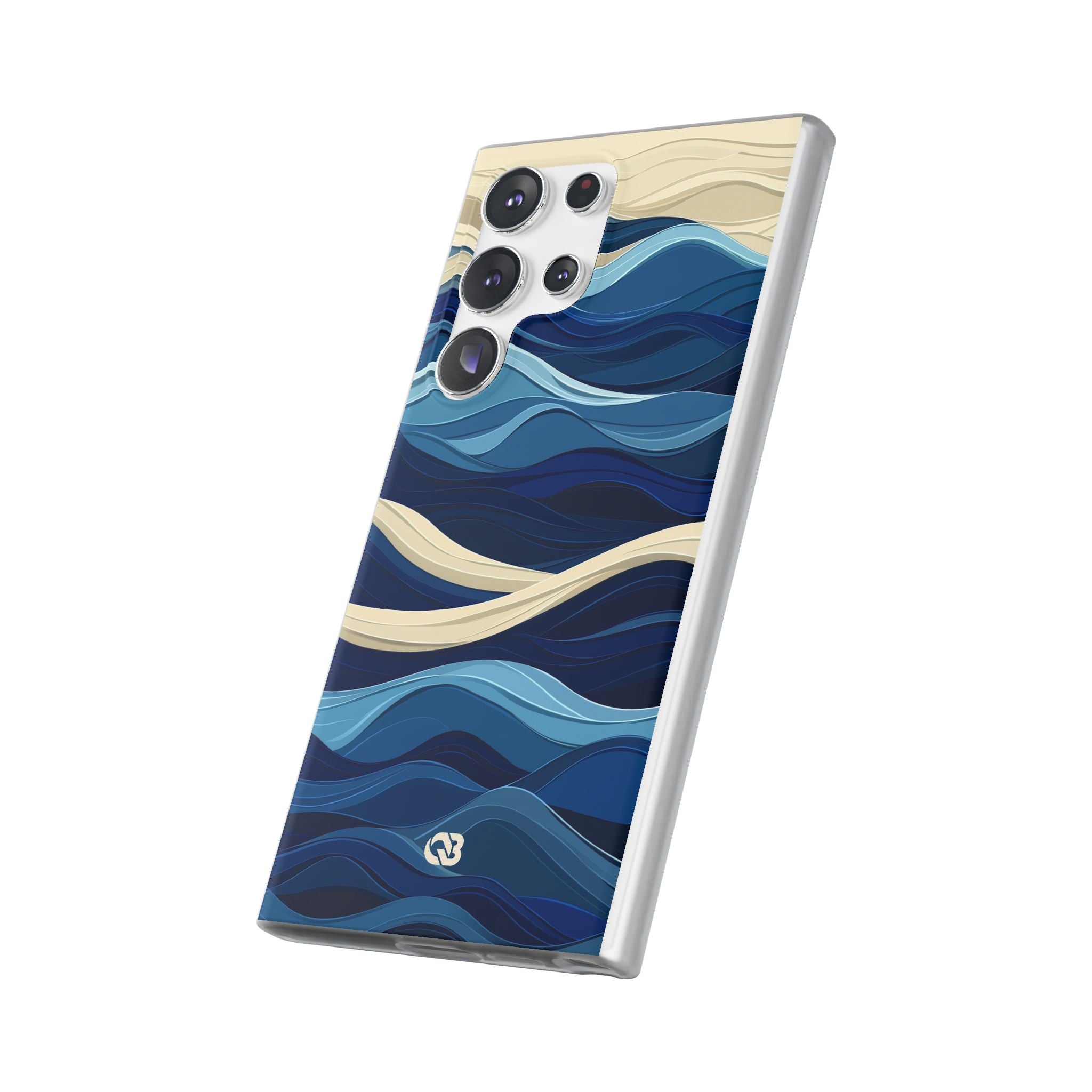Cobalt Coast Layers · Soft Phone Case for Samsung