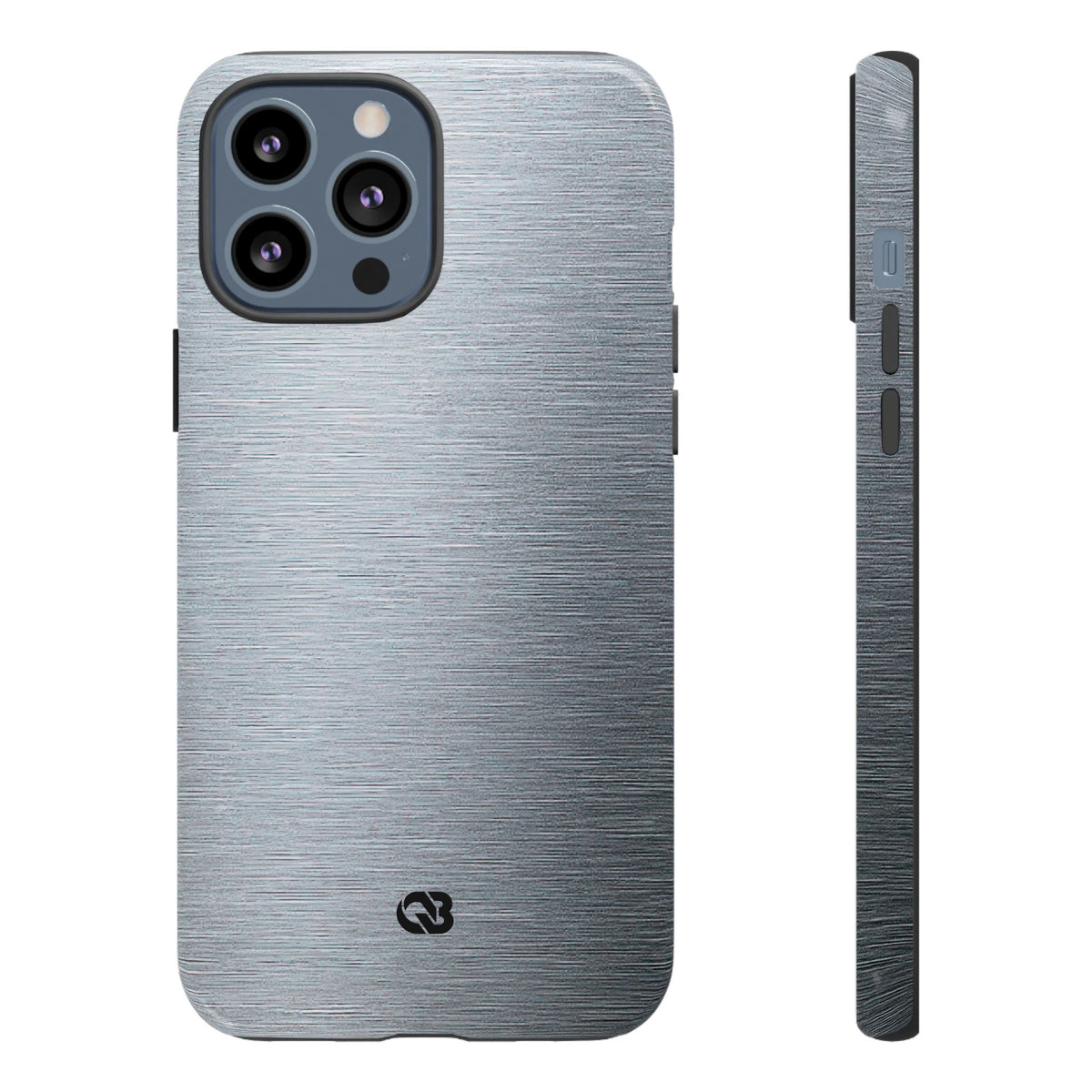 Brushed Aluminum · Tough Phone Case for iPhone · Silver