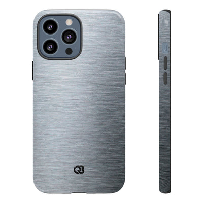 Brushed Aluminum · Tough Phone Case for iPhone · Silver