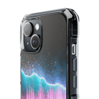 Digital Frequency · Clear Impact Magnetic Phone Case for iPhone · Pink