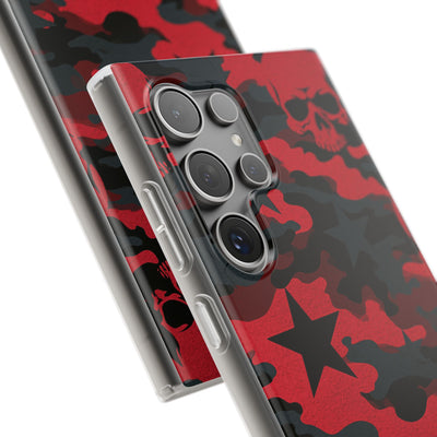 Crimson Skull Camo · Lite Phone Case for Samsung · Red