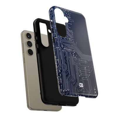 Blue Tough Phone Case for Samsung - Cobalt Data Stream