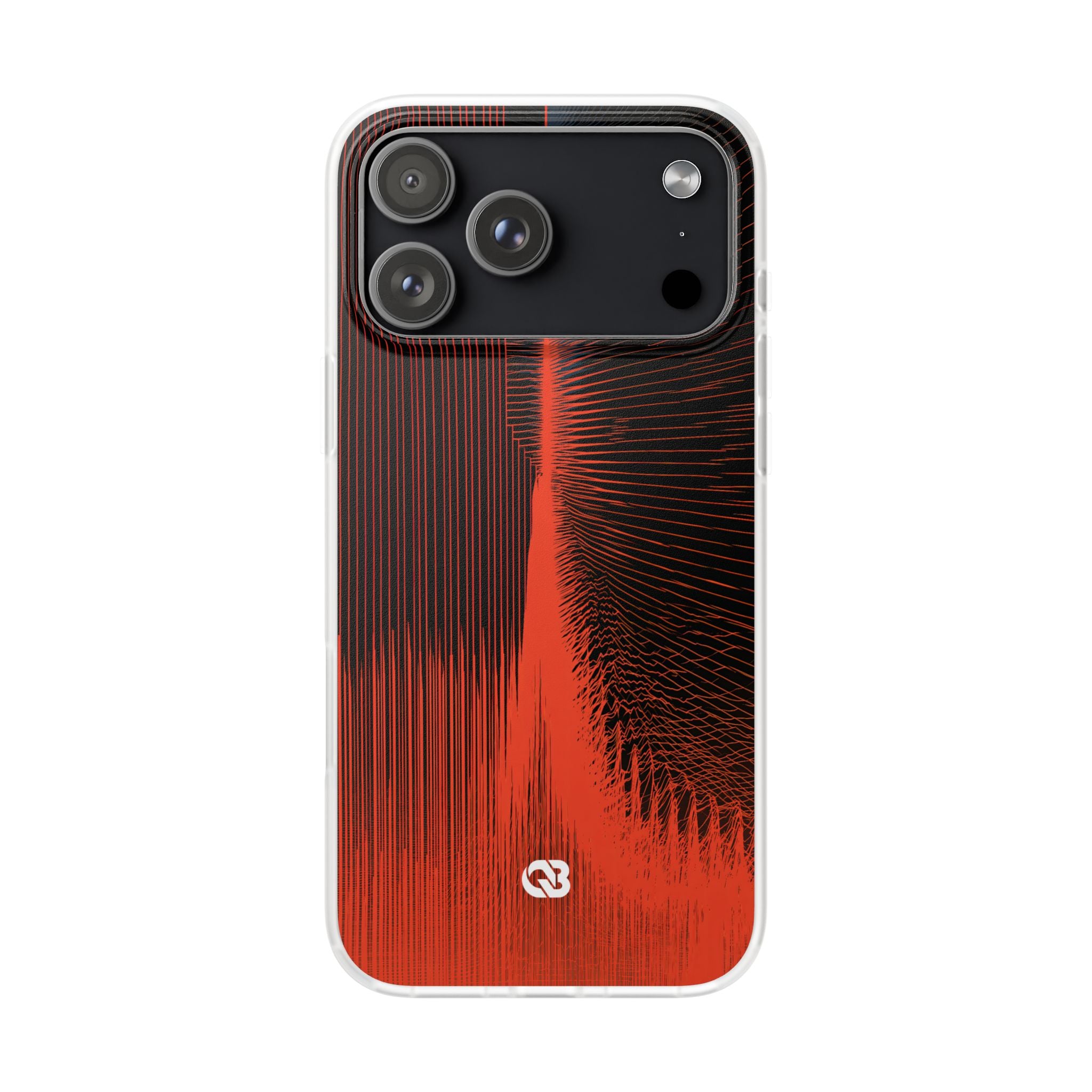 Red Lite Phone Case for iPhone - Crimson Frequency Pulse