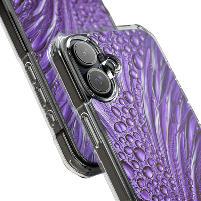 Violet Liquid Gel · Clear Impact Magnetic Phone Case for iPhone · Purple