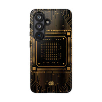 Gold Tough Phone Case for Samsung - Cyber Gold Processor