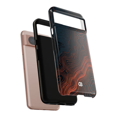 Black Tough Phone Case for Google Pixel - Volcanic Basalt Map