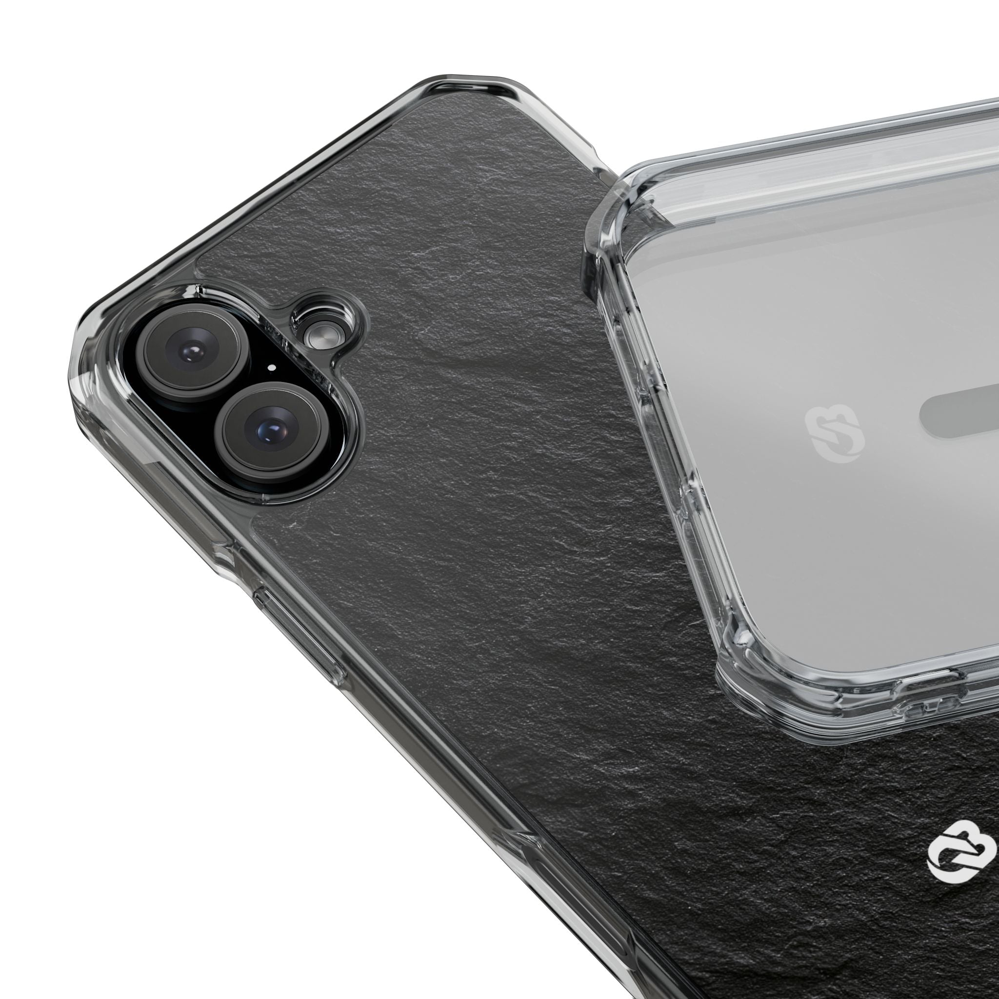Black Impact MagSafe Phone Case for iPhone - Raw Obsidian Slate