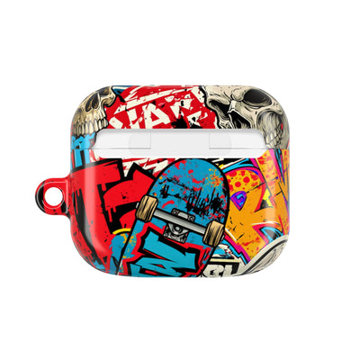 Skate Skull Riot · Hard Case for AirPods & AirPods Pro · Red
