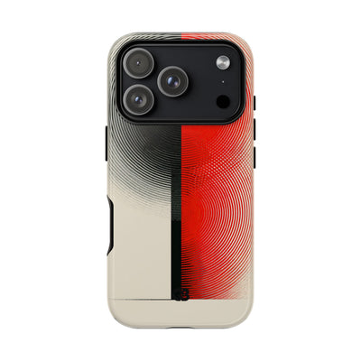 Red Tough Phone Case for iPhone - Split Signal Red