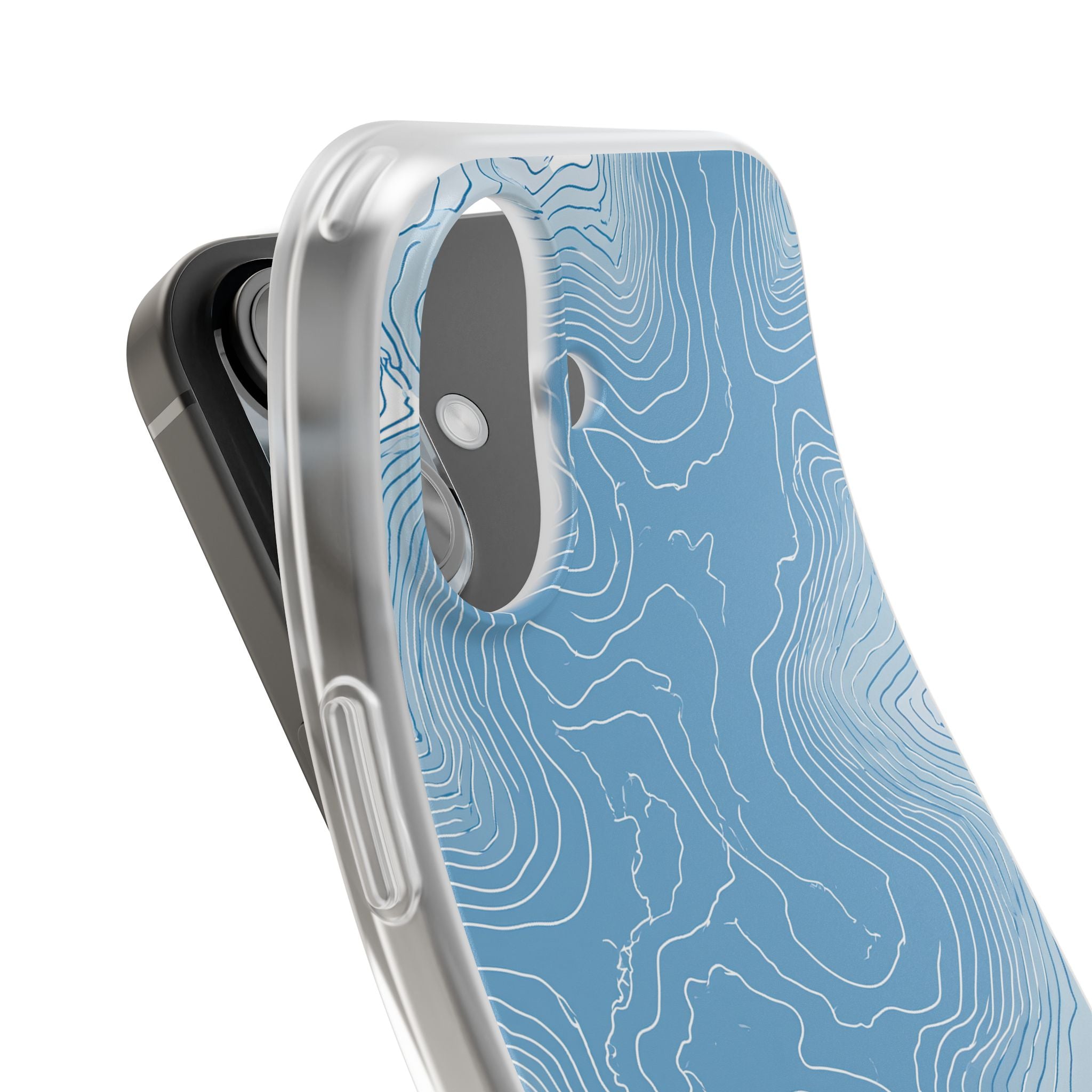 Blue Lite Phone Case for iPhone - Glacial Ridge Topo