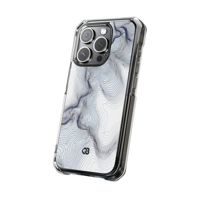 White Impact MagSafe Phone Case for iPhone - Nordic Ridge Topo